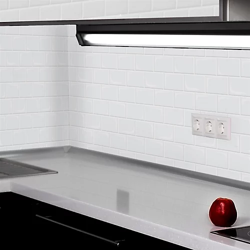 20 Pieces 30.5 X 15.4 Cm 3D Tile Stickers Pure White Glossy 5 20 Pieces 30.5 X 15.4 Cm 3D Tile Stickers Pure White Glossy - Image 3