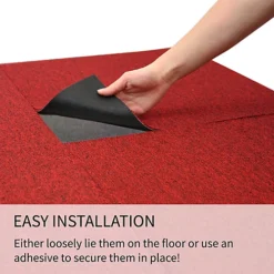 20 X Carpet Tiles 5m2 Scarlet Red -Floors Specialty Shop 20 x carpet tiles 5m2 scarlet red5055986128731 03c MP