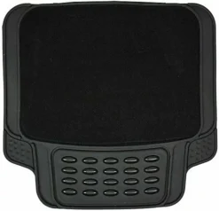 4 Pieces Heavy Duty Rubber With Carpet Universal Car Mat Non-Slip For Cars SUV Truck & VAN Water Proof Luxury Floor Mat Set Black -Floors Specialty Shop 4 pieces heavy duty rubber with carpet universal car mat non slip for cars suv truck van water proof luxury floor mat set black5000158787933 04c MP