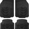 4 Pieces Universal Heavy Duty Rubber Car Mat Non-Slip Deep Dish For Cars SUV Truck And VAN, Water Proof Luxury Floor Mat Sets -Floors Specialty Shop 4 pieces universal heavy duty rubber car mat non slip deep dish for cars suv truck and van water proof luxury floor mat sets5000158787957 01c MP