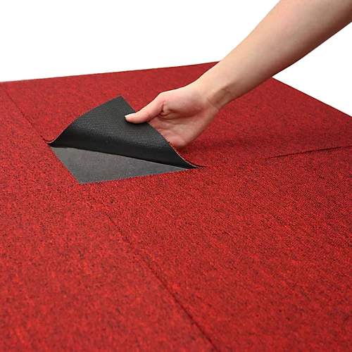 40 X Carpet Tiles 10m2 / Charcoal Black & Scarlet Red 4 40 X Carpet Tiles 10m2 / Charcoal Black & Scarlet Red - Image 2