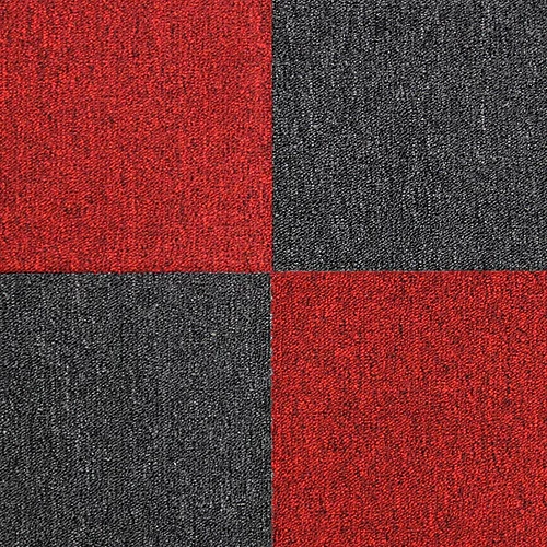 40 X Carpet Tiles 10m2 / Charcoal Black & Scarlet Red 5 40 X Carpet Tiles 10m2 / Charcoal Black & Scarlet Red - Image 3