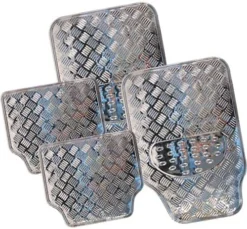 4pc Heavy Duty Silver Alloy Checker Plate Mat Aluminium Effect Car Mats Set Van -Floors Specialty Shop 4pc heavy duty silver alloy checker plate mat aluminium effect car mats set van5056316720182 03c MP