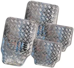 4pc Heavy Duty Silver Alloy Checker Plate Mat Aluminium Effect Car Mats Set Van -Floors Specialty Shop 4pc heavy duty silver alloy checker plate mat aluminium effect car mats set van5056316720182 04c MP