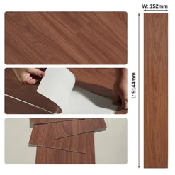 5m² Floor Planks Tiles Self Adhesive Wooden Effect PVC Flooring Dark Brown M15 7 5m² Floor Planks Tiles Self Adhesive Wooden Effect PVC Flooring Dark Brown M15 -Floors Specialty Shop 5m floor planks tiles self adhesive wooden effect pvc flooring dark brown m155057102011194 03c MP