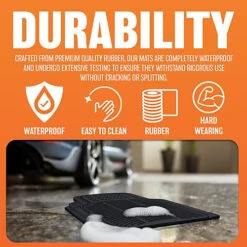 5pc Heavy Duty Universal Black Rubber Car Mat Set Non Slip Van Mats Front Rear -Floors Specialty Shop 5pc heavy duty universal black rubber car mat set non slip van mats front rear5056316718431 04c MP