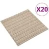 Carpet Floor Tiles 20 Pcs 5 M2 50x50 Cm Striped Beige 2 Carpet Floor Tiles 20 Pcs 5 M2 50x50 Cm Striped Beige -Floors Specialty Shop Carpet Floor Tiles 20 pcs 5 m2 50x50 cm Striped Beige
