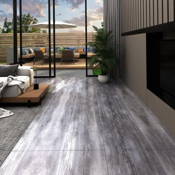 PVC Flooring Planks 5.02 M2 2 Mm Self-adhesive Matt Wood Grey 3 PVC Flooring Planks 5.02 M2 2 Mm Self-adhesive Matt Wood Grey