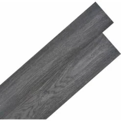Self-adhesive Pvc Flooring Planks 5.02 M 2 Mm Black And White Black