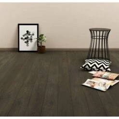 Topdeal Self-adhesive Flooring Planks 4.46 M2 3 Mm PVC Dark Brown VDTD05761