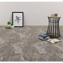 Topdeal Self-adhesive PVC Flooring Planks 5.11 MÂ² Black Marble VDTD06257