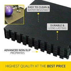 Abaseen 60x60cm,48 SQ FT Interlocking Floor Mats Exercise Mats, Gym Flooring Mat, Under Pool Mats Interlocking EVA Floor Tiles -Floors Specialty Shop abaseen 60x60cm 48 sq ft interlocking floor mats exercise mats gym flooring mat under pool mats interlocking eva floor tiles5056533582655 04c MP