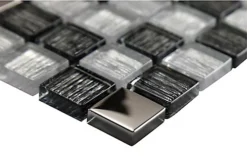 Antwerp White Glass Mosaic Tile, (L)300mm (W)300mm -Floors Specialty Shop antwerp white glass mosaic tile l 300mm w 300mm5060430112518 36c BQ