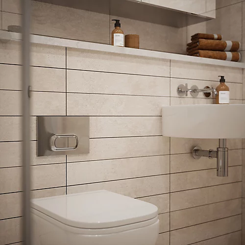 Ashlar Warm Taupe Matt Textured Stone Effect Ceramic Wall Tile, Pack Of 5, (L)600mm (W)300mm 3 Ashlar Warm Taupe Matt Textured Stone Effect Ceramic Wall Tile, Pack Of 5, (L)600mm (W)300mm - Image 2