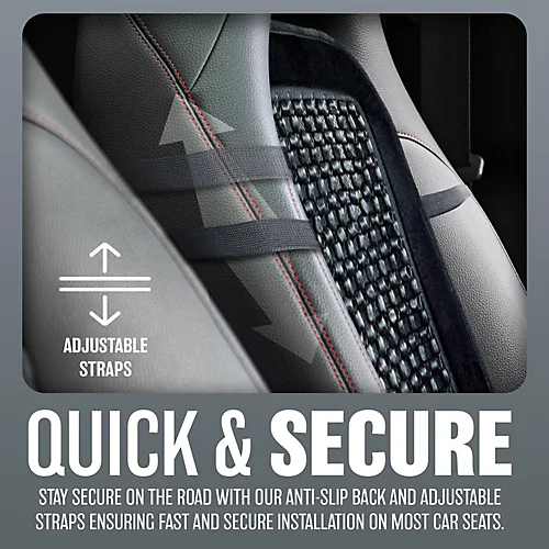 Beaded Car Seat Cover Massaging Relax Universal Comfort Front Chair Cushion New 5 Beaded Car Seat Cover Massaging Relax Universal Comfort Front Chair Cushion New - Image 3