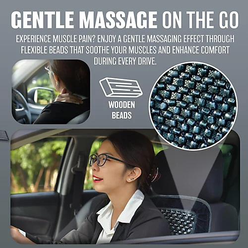 Beaded Car Seat Cover Massaging Relax Universal Comfort Front Chair Cushion New 6 Beaded Car Seat Cover Massaging Relax Universal Comfort Front Chair Cushion New - Image 4