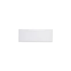 Bevel Winter White Gloss Ceramic Wall Tile, Pack Of 17, (L)400mm (W)150mm