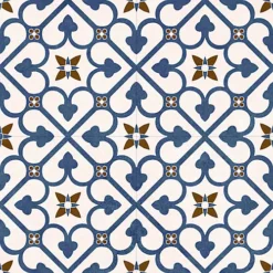 Brighton Blue Matt Ceramic Wall & Floor Tile, Pack Of 7, (L)450mm (W)450mm