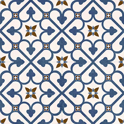 Brighton Blue Matt Ceramic Wall & Floor Tile, Pack Of 7, (L)450mm (W)450mm 3 Brighton Blue Matt Ceramic Wall & Floor Tile, Pack Of 7, (L)450mm (W)450mm