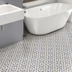 Brighton Blue Matt Ceramic Wall & Floor Tile, Pack Of 7, (L)450mm (W)450mm 9 Brighton Blue Matt Ceramic Wall & Floor Tile, Pack Of 7, (L)450mm (W)450mm -Floors Specialty Shop brighton blue matt ceramic wall floor tile pack of 7 l 450mm w 450mm5059340459844 03i