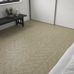 Chevron Light Oak Matt Wood Effect Porcelain Wall & Floor Tile, Pack Of 30, (L)400mm (W)80mm