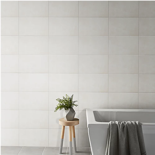 Cimenti Ivory Matt Flat Ceramic Wall Tile, Pack Of 10, (L)402.4mm (W)251.6mm 4 Cimenti Ivory Matt Flat Ceramic Wall Tile, Pack Of 10, (L)402.4mm (W)251.6mm - Image 2