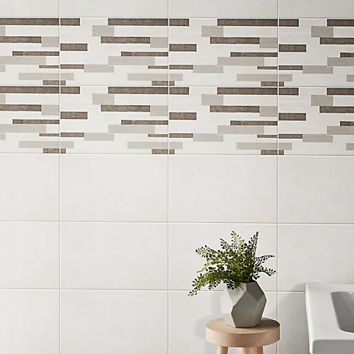 Cimenti Ivory Matt Flat Ceramic Wall Tile, Pack Of 10, (L)402.4mm (W)251.6mm 6 Cimenti Ivory Matt Flat Ceramic Wall Tile, Pack Of 10, (L)402.4mm (W)251.6mm - Image 4