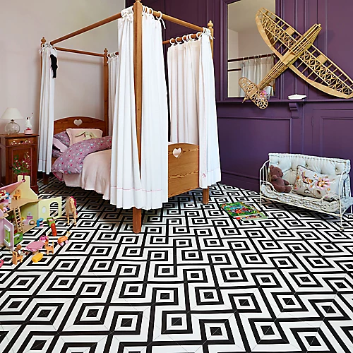 Colours Vinyl Rolls White & Black Mosaic Tile Effect Vinyl Sheet Vinyl, 4m² 6 Colours Vinyl Rolls White & Black Mosaic Tile Effect Vinyl Sheet Vinyl, 4m² - Image 4