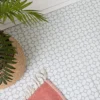 D-C-Fix Bloomy Grid Grey & White Patterned Mosaic Effect Tile, Pack Of 11 -Floors Specialty Shop d c fix bloomy grid grey white patterned mosaic effect tile pack of 114007386490070 01i bq