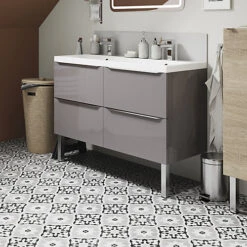 Dagenham Grey & White Matt Floral Porcelain Wall & Floor Tile, Pack Of 7, (L)450mm (W)450mm 9 Dagenham Grey & White Matt Floral Porcelain Wall & Floor Tile, Pack Of 7, (L)450mm (W)450mm -Floors Specialty Shop dagenham grey white matt floral porcelain wall floor tile pack of 7 l 450mm w 450mm5060430119326 05i bq