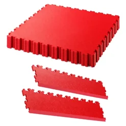 Garage Floor Tile Company X Joint 13m² Single Garage Bundle In Red