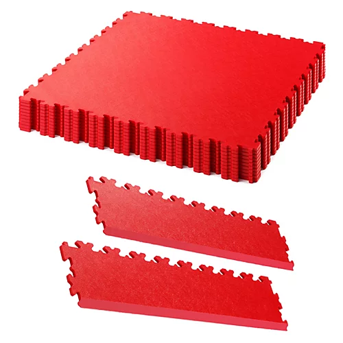 Garage Floor Tile Company X Joint 13m² Single Garage Bundle In Red 3 Garage Floor Tile Company X Joint 13m² Single Garage Bundle In Red