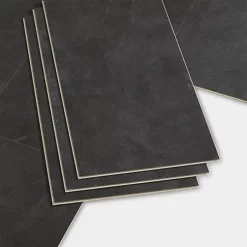 GoodHome Baila Black Stone Effect Click Flooring Pack Of 12