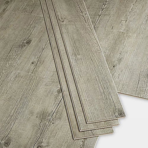 GoodHome Baila Distressed Grey-brown Oak Wood Effect Click Flooring Pack Of 12 3 GoodHome Baila Distressed Grey-brown Oak Wood Effect Click Flooring Pack Of 12