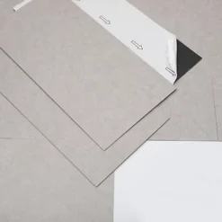 GoodHome Bossa Nova Grey Plain Stone Effect Vinyl Tile, Pack Of 7