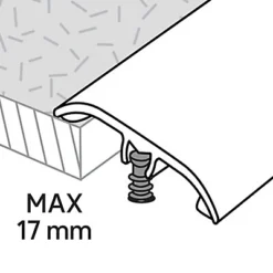 GoodHome DECOR105 White Concrete Effect Threshold (L)93cm -Floors Specialty Shop goodhome decor105 white concrete effect threshold l 93cm3663602530046 02t bq