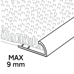 GoodHome DECOR30 Gold Effect Carpet Edging Strip (L)180cm -Floors Specialty Shop goodhome decor30 gold effect carpet edging strip l 180cm3663602529521 01t bq