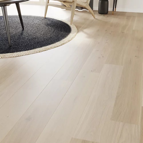 GoodHome Goodsir Natural Bleached Wood Effect Oak Engineered Real Wood Top Layer Flooring, 1.56m² Pack Of 8 3 GoodHome Goodsir Natural Bleached Wood Effect Oak Engineered Real Wood Top Layer Flooring, 1.56m² Pack Of 8