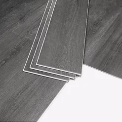 GoodHome Gospel Grey Wood Effect Vinyl Tile Pack Of 7