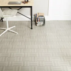 GoodHome Grey Parquet Effect Self Adhesive Vinyl Tile, Pack Of 13