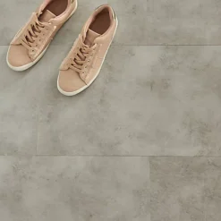 GoodHome Jazy Light Grey Tile Effect Vinyl Tile, 2.23m² Pack Of 12