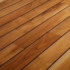 GoodHome Pattani Natural Teak Solid Wood Flooring, 1.296m² Set