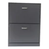 Grey SHOE CABINET 2 DRAWER STORAGE CUPBOARD -Floors Specialty Shop grey shoe cabinet 2 drawer storage cupboard5065015806011 01c MP