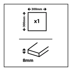Hammerfest White Glass Mosaic Tile, (L)300mm (W)300mm -Floors Specialty Shop hammerfest white glass mosaic tile l 300mm w 300mm5060430111672 01t bq