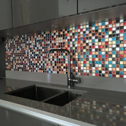 Ibiza Multicolour Handmade Effect Glass Mosaic Tile, (L)300mm (W)300mm