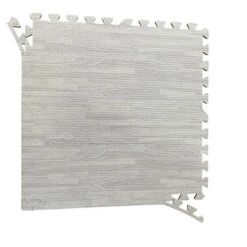 Interlocking EVA Floor Mats Grey Oak Effect 60cmx60cm Pack Of 48