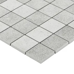 Kontainer Light Grey Matt Concrete Effect Porcelain 5x5 Mosaic Tile Sheet, (L)305mm (W)305mm 8 Kontainer Light Grey Matt Concrete Effect Porcelain 5x5 Mosaic Tile Sheet, (L)305mm (W)305mm -Floors Specialty Shop kontainer light grey matt concrete effect porcelain 5x5 mosaic tile sheet l 305mm w 305mm5036581066222 36c
