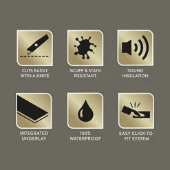 Kraus Rigid Core Luxury Vinyl Tile - Parson (12 Pack) -Floors Specialty Shop kraus rigid core luxury vinyl tile parson 12 pack 5011204619191 04c MP