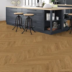 Kraus Weaveley Herringbone Light Oak Effect Luxury Vinyl Click Flooring, 2.34m² Pack Of 30