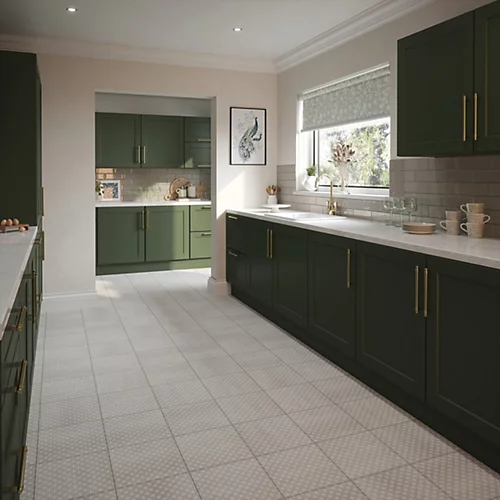 Laura Ashley Wickerworks Dove Grey Matt Patterned Cement Tile Effect Ceramic Wall & Floor Tile, Pack Of 11, (L)300mm (W)300mm 5 Laura Ashley Wickerworks Dove Grey Matt Patterned Cement Tile Effect Ceramic Wall & Floor Tile, Pack Of 11, (L)300mm (W)300mm - Image 3